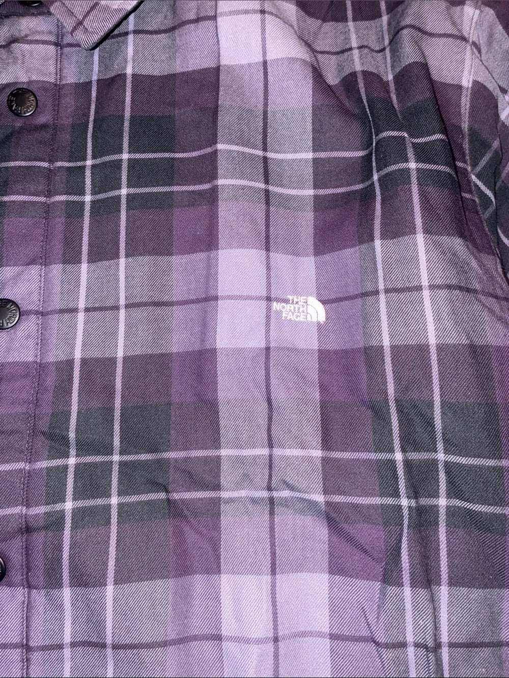 The North Face Purple Plaid Lightweight Shirt Jacket